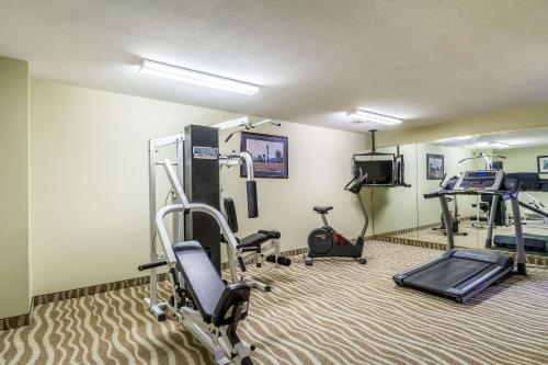 a gym with several tread machines in a room at Quality Inn & Suites North Lima - Boardman in North Lima