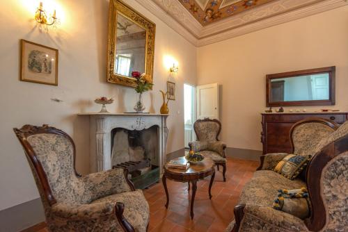 Χώρος καθιστικού στο Agriturismo Villa Ulivello in Chianti