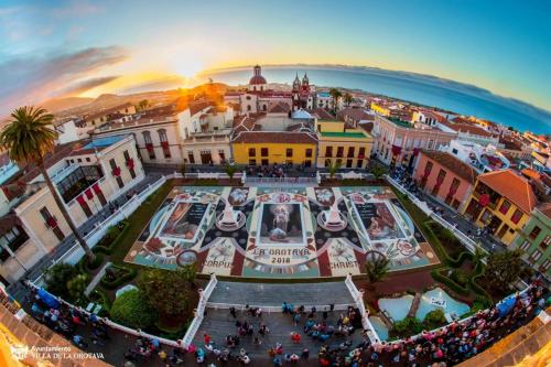 an aerial view of the city of naples at Hotel Rural Victoria - La Orotava in La Orotava