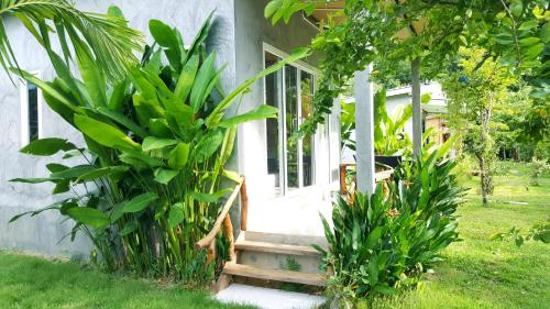 a staircase leading to a house with plants at Home No.9 in Ko Lanta