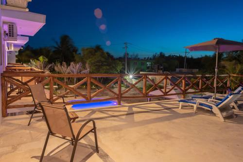 Balkón nebo terasa v ubytování Villas Palmar Holbox
