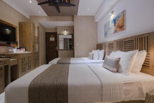 
Cama o camas de una habitación en Hotel Ocean Grand at Hulhumale
