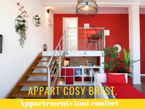 d'un appartement rentable d'un appartement rentable d'un appartement rentable d'un appartement rentable dans l'établissement Appart Cosy Brest (les Capucins), à Brest