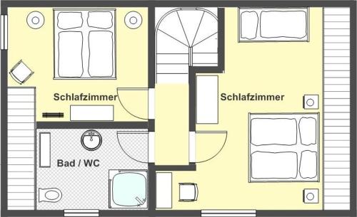 a floor plan of a house at Haus Fünfschläfer in Dreschvitz