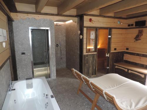 Koupelna v ubytování Chalet Al Cucù