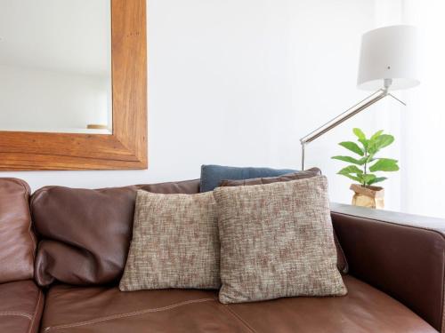 Posezení v ubytování Bayview Beachfront Apartment