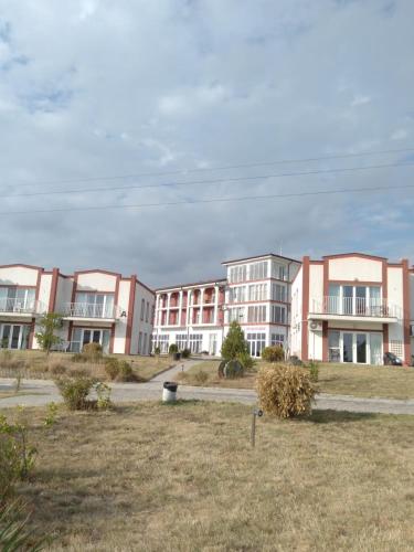 a row of apartment buildings in a field at A-Apartment in Krasnovo