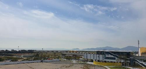 a view of a parking lot with a building at Treehouse in Incheon