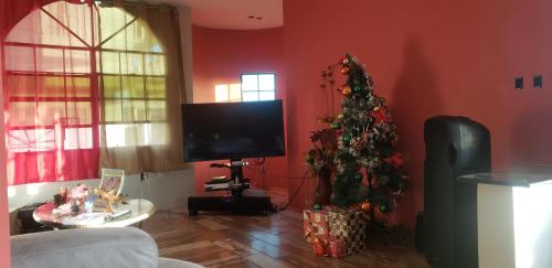 TV a/nebo společenská místnost v ubytování CASTLE VIEW VILLA