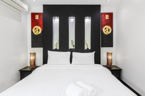 Katil atau katil-katil dalam bilik di Colibri Pool Villa Pattaya