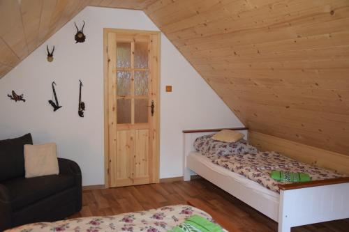 Cama o camas de una habitación en chalupa U Troubilů
