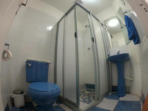 Koupelna v ubytování Hostal Michel