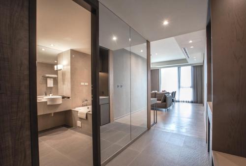 Koupelna v ubytování Jin Shi Hu Hotel
