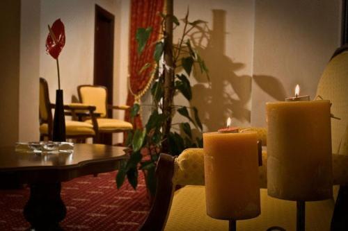 Χώρος καθιστικού στο Hotel Maryo