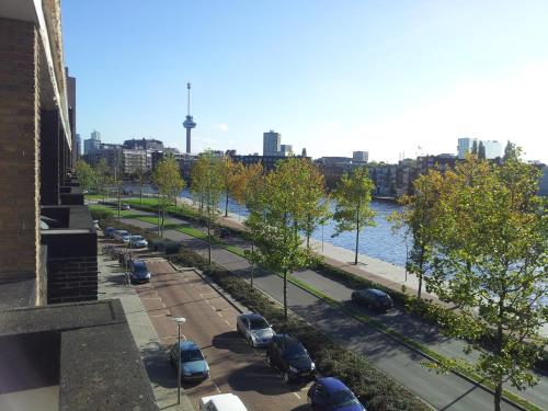 Nespecifikovaný výhled na destinaci Rotterdam nebo výhled na město při pohledu z hotelu