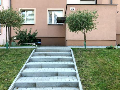 Κήπος έξω από το Apartament Weronika