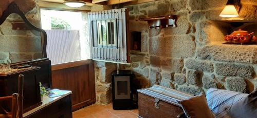 Χώρος καθιστικού στο Casa da Canella - En la Ribeira Sacra