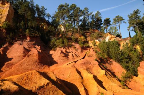 a dirt hill with trees and trees on it at Mercure Cavaillon in Cavaillon