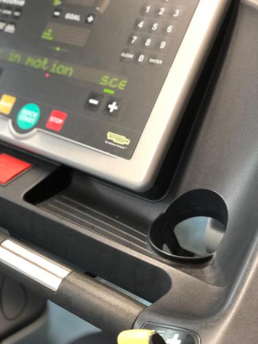 a close up of a car dashboard with a car phone at Hotel Flora in Milano Marittima