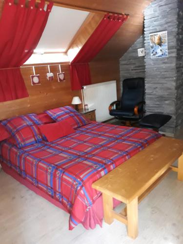 Ένα ή περισσότερα κρεβάτια σε δωμάτιο στο Le Clos Pré