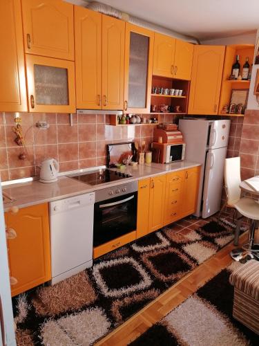 Kuchyň nebo kuchyňský kout v ubytování Apartman Nena