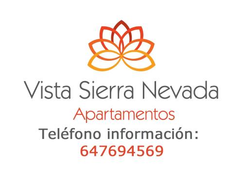 un logotipo para la stena nevaeh vista laboratorios nevaeh en Apartamentos Vista Sierra Nevada, en Sierra Nevada