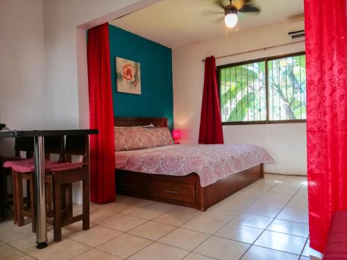 Кровать или кровати в номере Studio Apartments in Las Torres