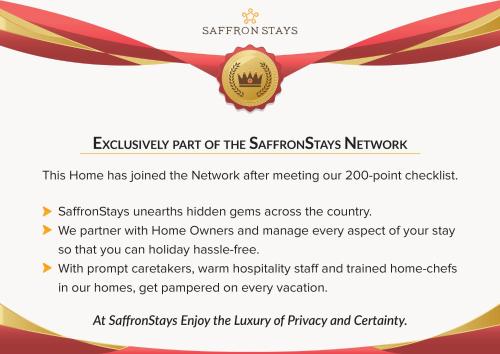 a flyer for the anniversary part of the starfighters network at SaffronStays Blue Flag House, a 3-BDR beachfront villa in Hejamady in Mangalore