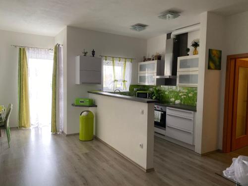 Kuchyň nebo kuchyňský kout v ubytování Apartmán na Lukách - Kopretina