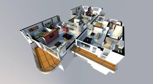 プエルト・マドリンにあるKosten al Marの間取り