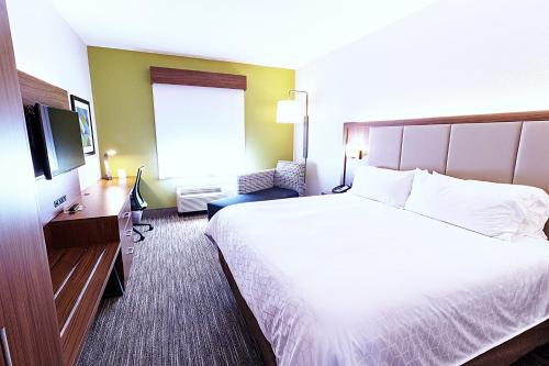 a hotel room with a bed and a television at Holiday Inn Express Hotel & Suites Crestview South I-10 by IHG in Crestview