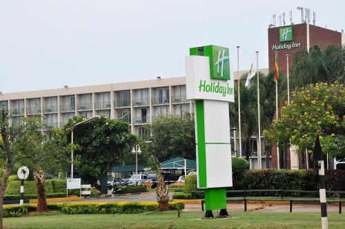 a sign for a hotel in front of a building at Holiday Inn - Bulawayo by IHG in Bulawayo