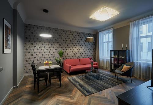 Χώρος καθιστικού στο DECO APARTMENT