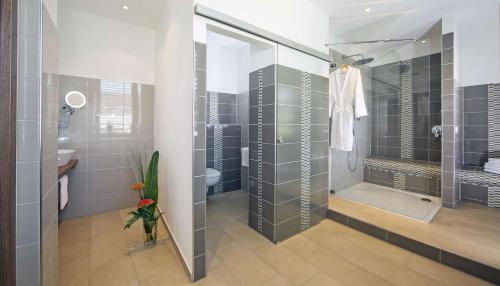 Koupelna v ubytování Hotel Löwengarten