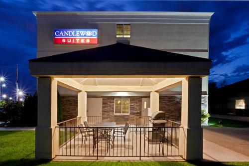 a gazebo with a table and chairs at Candlewood Suites Boise - Towne Square by IHG in Boise