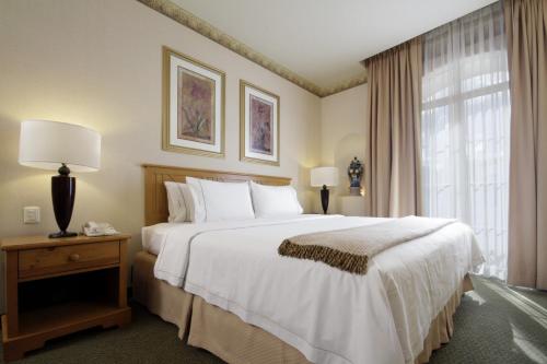 a bedroom with a large white bed and a window at Holiday Inn Express Guanajuato by IHG in Guanajuato