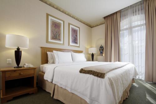 a bedroom with a large white bed and a window at Holiday Inn Express Guanajuato, an IHG Hotel in Guanajuato