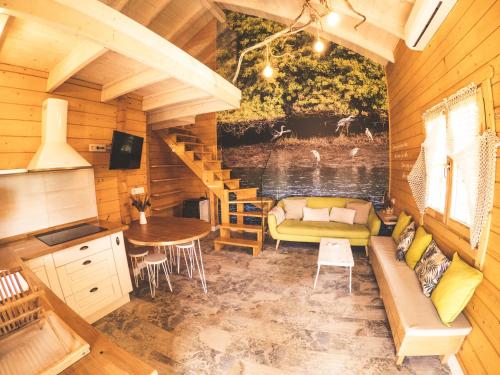 TV a/nebo společenská místnost v ubytování Cabanas da Ría