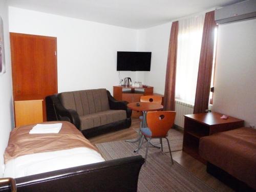 TV a/nebo společenská místnost v ubytování Sobe Rooms Aleksandar