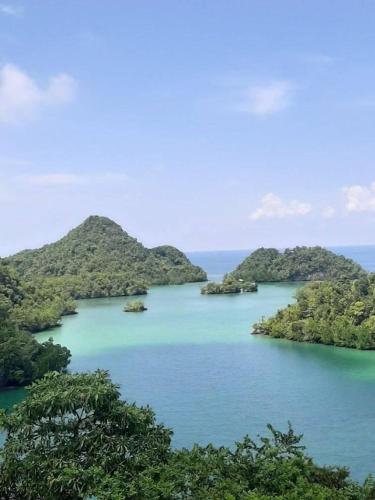 a group of islands in a large body of water at C View Resort in Sipalay