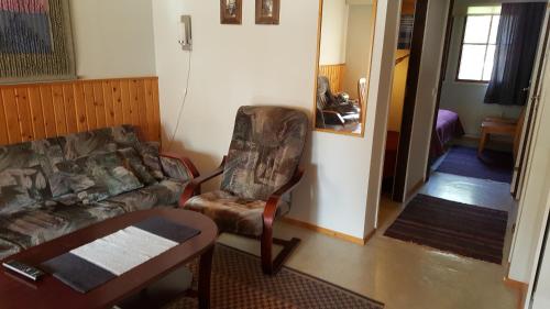 Χώρος καθιστικού στο Saariselän Marjamajat Apartment Sopuli