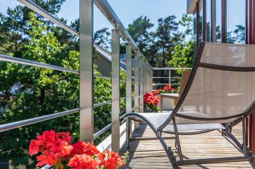 Μπαλκόνι ή βεράντα στο Apartamentai Tylios pušys