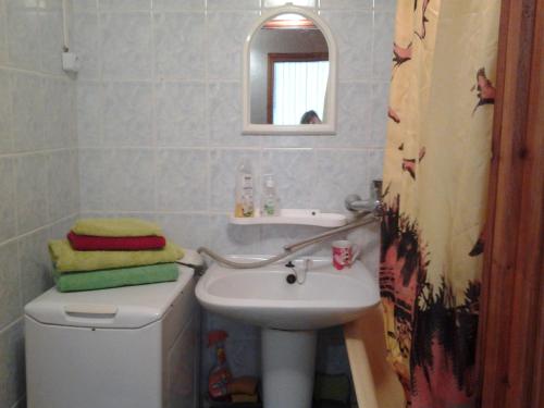 Et badeværelse på Сomfort&Servis Apartment on Mira of Yuzhny