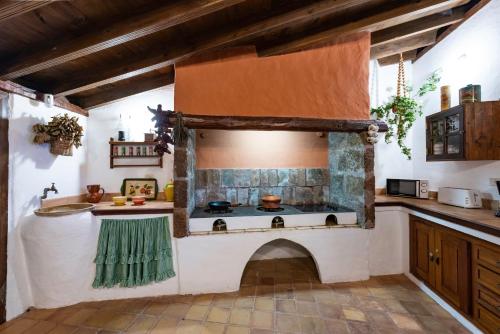 Kuchyň nebo kuchyňský kout v ubytování Rincón de los Abanes - Finca Casa Jardín-VV