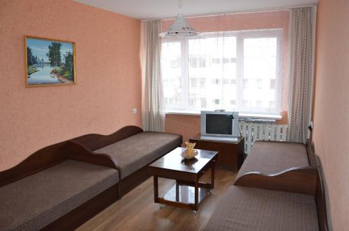 Χώρος καθιστικού στο Chernobyl type rooms in a block flat house