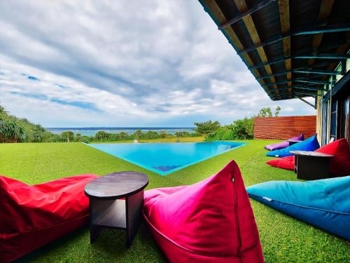 Zahrada ubytování Nagahama Beach Resort Kanon
