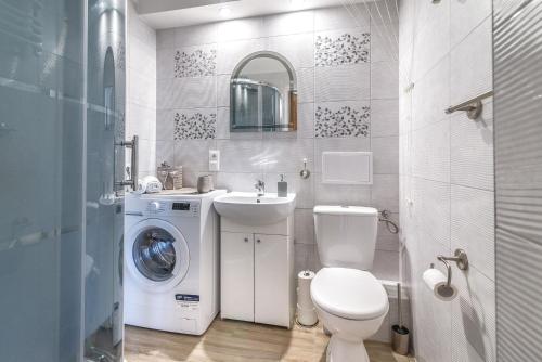 Koupelna v ubytování Mieszkanie Przy Wieżach