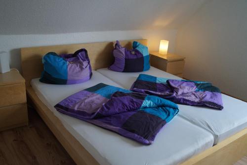 Wohnung Burgstaaken tesisinde bir odada yatak veya yataklar