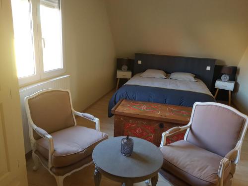 Postel nebo postele na pokoji v ubytování Chez Filippa