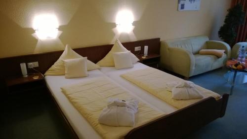 Cama o camas de una habitación en Landhotel Vierjahreszeiten